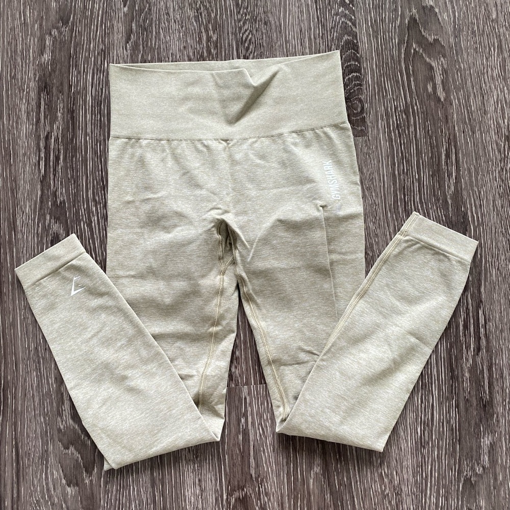 Gymshark tan oatmeal leggings high waisted